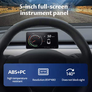 Convient pour <span class=keywords><strong>Tesla</strong></span> modèle Y3 LCD petit tableau de bord voiture affichage tête haute image inversée HUD style voiture originale - Product Image 6
