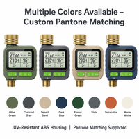 Sensor Digital RF 4 Moes Solar Analog Outdoor Bahan ABS 4 Zona Pengatur Waktu Penyiraman Mekanis Aqualin Stopkontak Listrik