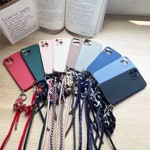 संगमरमर प्रिंट हार के लिए tpu फोन के मामले में श्रृंखला crossbody iphone 11 12 13, iphone के लिए 14 crossbody डोरी तरल सिलिकॉन मामले