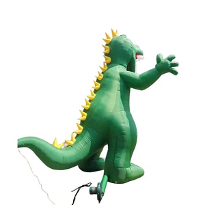 <span class=keywords><strong>Grand</strong></span> modèle gonflable vert promotionnel de dinosaure pour annoncer le dinosaure vert gonflable d'annonce de haut de 5M - Product Image 3