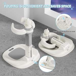 Conception de lapin Support de douche pour tout-petits Bain de bébé avec support Base antidérapante Support de douche de bébé réglable - Product Image 5