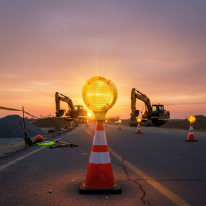 Nuevo Cono de Advertencia Solar Amarillo con Luz Intermitente para Barrera Vial 11825 FL S Ileritraffic PC-ABS 90x215x290mm 0.75kg - Product Image 3