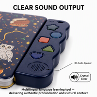 Livre sonore magique, livre sonore pour enfants, alphabet, Leleyu Lauren, livre d'apprentissage audio personnalisé en français, couverture rigide, papier artistique, service OEM