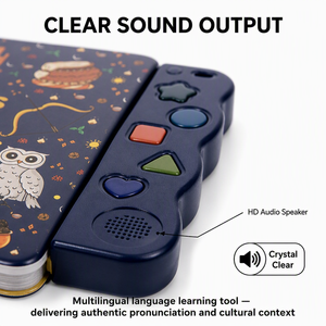 <span class=keywords><strong>Livre</strong></span> sonore magique, <span class=keywords><strong>livre</strong></span> sonore pour enfants, alphabet, Leleyu Lauren, <span class=keywords><strong>livre</strong></span> d'apprentissage audio personnalisé en français, couverture rigide, papier artistique, service OEM - Product Image 3
