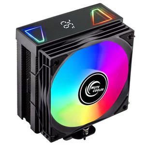 Yeni varış 4 bakır boru çift kule LED ışık ince Cpu soğutucu 10 mm beyaz Pc Cpu soğutucu - Product Image 4