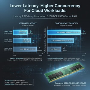 แรมเซิร์ฟเวอร์ Samsung 32GB DDR5 5600 PC5 44800 ECC RDIMM M323R4GA3DB0 CWMOD ความหน่วงต่ำ ประสิทธิภาพสูง แบบลงทะเบียน มีสินค้าในสต็อก ของแท้ - Product Image 5