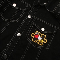 Logo métallique doré personnalisé au design élégant pour broder les robes, badges en forme de cœur, de canard et d'animaux, application sur la Machine, pièces