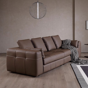 Divano in Pelle per Soggiorno a Tre Posti, Set Divano Moderno Nero per Soggiorno, Vendita all'Ingrosso - Product Image 1