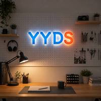 Letrero de Pared para Recepción de Oficina Corporativa, Letras Acrílicas 3D Retroiluminadas, Logotipo Profesional para Vestíbulo con Iluminación LED Personalizada