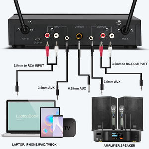 Microphone sans fil dynamique UHF portable DX8 BT pour karaoké, prix d'usine, microphone sans fil universel - Product Image 3