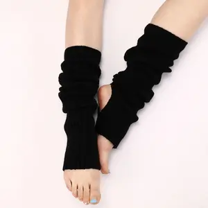 50cm Knitted Long Legwarmer Warmer Knitted Stirrup Leg Warmers for Yoga Ballet Dance