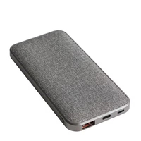 Haute capacité 10000mAh USB chargeur Portable Ultra Power Bank étui en cuir 20W sortie pour téléphones mobiles intelligents support pour téléphone portable
