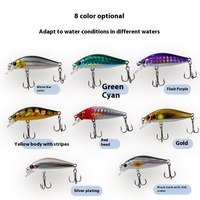 Mini leurre dur artificiel en plastique méné 3.3g/4.5cm leurre de pêche à fond coulant pour carpe bar et truite avec crochets