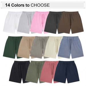 กางเกงขาสั้นสตรีทแวร์คุณภาพสูง ล้างสีแบบแอซิด ผ้าหนา รับสกรีนโลโก้ ไซส์พลัสสำหรับผู้ชาย - Product Image 2