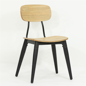 Fabrika restoran otel yemek sandalyeleri ağır iş ahşabı tahıl ısı transferi Metal hezaren sandalye satış için - Product Image 5