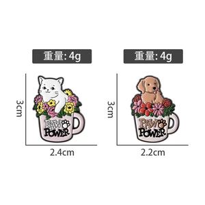 Broche de Metal con Diseño de Flor para <span class=keywords><strong>Perro</strong></span>, Pin de Esmalte con Dibujos Animados de Mascotas, Broche de Flor para Mochila, Solapa, Joyería, Regalos - Product Image 5