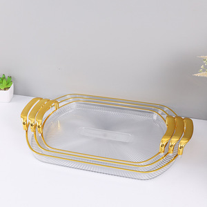 Gran oferta, bandeja de comida de cocina para platos de Ramadán, platos de fruta de plástico transparente, Juego de 3 piezas, bandejas transparentes exquisitas para servir frutas - Product Image 4