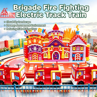 Manège du parc d'attractions au design le plus récent, train de la Brigade des pompiers pour enfants, en promotion