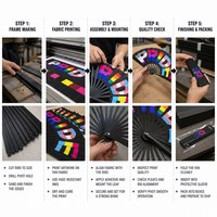 Éventail pliant personnalisé en plastique et tissu de soie, imprimé sur mesure, avec logo, en carton vierge, style chinois