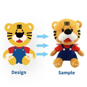 Fabrication chinoise de jouets en peluche personnalisés de haute qualité poupée en peluche tigre