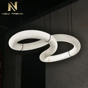 New Design Indoor Decoration Living Room Dining Room Bedroom Modern Marble Irregular LED Chandelier