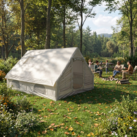 Tente Gonflable Quatre Saisons Montage Rapide Imperméable 210T Ripstop 12m² Portable pour Famille Pique-nique Camping Randonnée en Plein Air