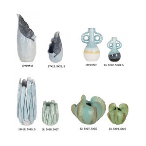 Jarrón de Cerámica con Forma de <span class=keywords><strong>Carambola</strong></span> de 9.25 Pulgadas, Hecho a Mano, para Decoración del Hogar, Centro de <span class=keywords><strong>Mesa</strong></span> Artístico - Product Image 4