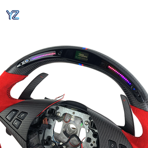 Volant de direction en fibre de carbone mate avec affichage LED personnalisé de style sport racing pour BMW E60 E61 M5 E63 E64 M6 630i 645ci <span class=keywords><strong>650i</strong></span> - Product Image 2