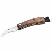 Couteau de cueillette de champignons avec logo personnalisé, en acier inoxydable, manche en hickory, couteau de poche pliable pour le camping en plein air