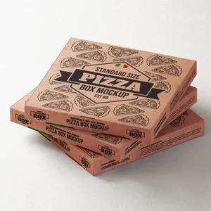 批发披萨盒包装纸箱供应商定制设计印刷包装散装廉价披萨盒，带有您自己的标志