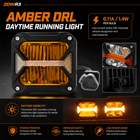 Luz de Trabajo LED para Todoterreno, 12V, IP67, Impermeable, Forma de Cubo, 90W, Ámbar, DRL, 3000K, Láser, para Jeep 4x4, SUV, Foco Exterior para Automóvil