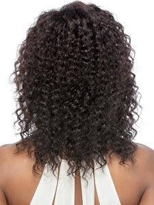 Parrucca frontale in pizzo con capelli umani allineati con cuticola Remy naturale brasiliana parrucca frontale con chiusura in pizzo con capelli ricci crespi regolari - Product Image 2