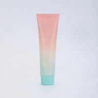 Tube cosmétique vide en PE de 35 mm, couleur dégradée pastel, finition brillante, vert menthe, avec bouchon à vis, pour lotion de soin de la peau et soins du visage