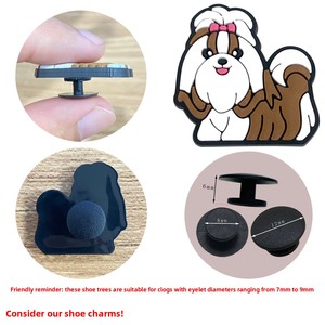 Collection d'accessoires mignons pour chaussures : animaux de dessin animé (<span class=keywords><strong>chat</strong></span>, chien), fleurs et boucles DIY Zhibixing pour décorations de chaussures - Product Image 6