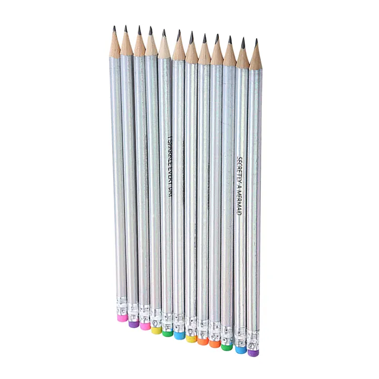 कस्टम लकड़ी के गोल एचबी पेंसिल सेट मिश्रित पेंसिल और मानक पेंसिल सेट