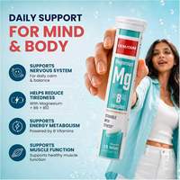 Comprimés effervescents de magnésium et complexe B sur mesure pour adultes : Aide à réduire la fatigue, apporte un calme quotidien, soutient l'énergie et le métabolisme