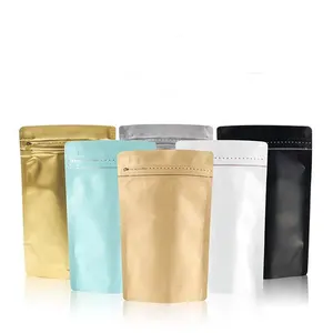 125g, 250g, 500g and 1 kg coffee pouch with valve stand up aluminum foil packaging bag in stock