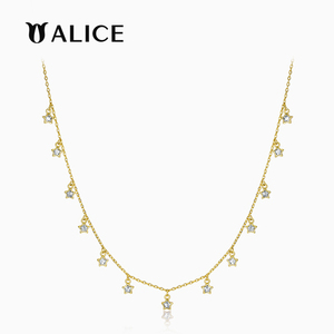 ALICE High <strong>Jewelry</strong> High Zircon Necklace for Women S925 Sterling <strong>Silver</strong> NecklaceShining High-end Zircon Necklace - Product Image 1