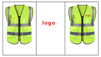 Gilet de sécurité haute visibilité avec logo de chantier, veste de travail LED pour ingénieur avec poches et fermeture éclair, gilet de sécurité réfléchissant
