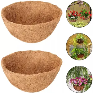 Coco Coir Baskets Flower Pots For Balconies Premium Extremely Supplier Half Pots Distributors Baskets Commercial Growers