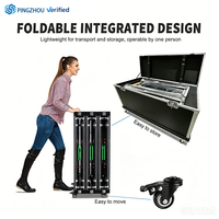 Panneau LED pliable P3.91, barre d'affichage pour table de DJ, stand d'accueil, écran LED extérieur pliable sur mesure de 2 m, adapté aux bars