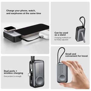 3-in-1 Mini Magnetic ngân hàng điện với đứng 5000mAh di động sạc điện thoại di động 15 Wát sạc nhanh cho điện thoại - Product Image 3