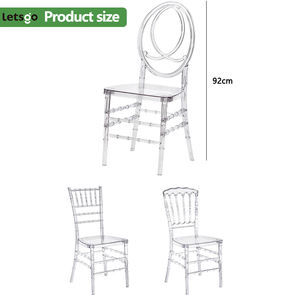 Chaises élégantes <span class=keywords><strong>en</strong></span> résine de bambou pour mariages, banquets et événements, chaises à dossier <span class=keywords><strong>en</strong></span> acrylique transparent - Product Image 3