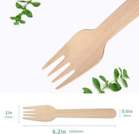 Vente en gros de fourchettes jetables écologiques en bois résistantes à la chaleur pour les fêtes, les hôtels, les restaurants de restauration rapide