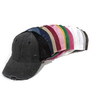 Gorra de béisbol vintage lavada ajustable de 6 paneles personalizada al por mayor gorras desgastadas de malla gorra de béisbol desgastada con logotipo personalizado - Product Image 3