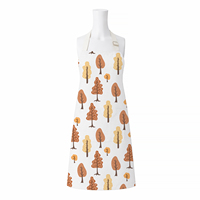 Tablier de cuisine sans manches en toile de coton, personnalisable OEM, imprimé par teinture réactive, tissu durable, réutilisable, lavable, livraison rapide