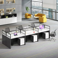 Bureau de direction moderne 4-6 places poste de travail à partition partagée personnel élégant bureaux d'ordinateur pour meubles de travail pour