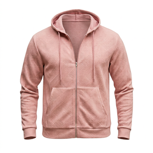 Men's Full <b>Zip</b> <b>Hoodie</b> Sweatshirt Casual Long Sleeve Hooded Jacket with Front <b>Pocket</b> Custom Clothing Manufacturer - Product Image 1