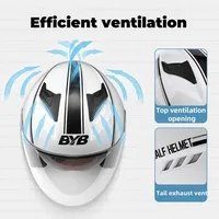 Casque de moto universel pour hommes et femmes avec pare-soleil double couche et ventilation, casque de sécurité durable multi-saisons