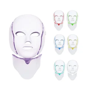 Kore PDT teknoloji yüz kırışıklıkları 7 renk terapi ev kullanımı tedavisi güzellik lamba kırmızı ışık maskesi